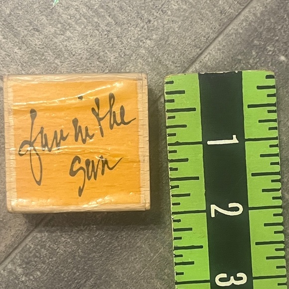 Pink Script Wooden Craft Stamp - Picture 4 of 5